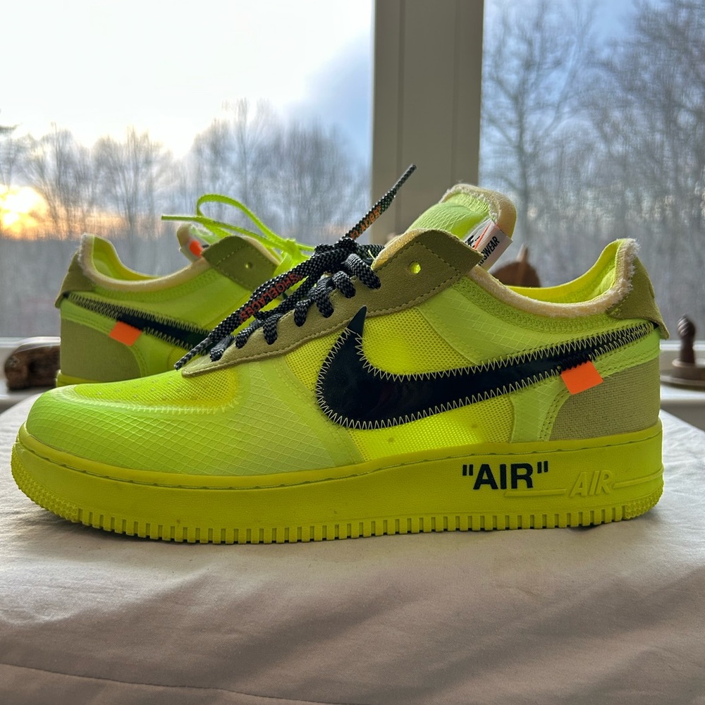 Nike Air Force 1 Low Off White Neon Sz 12